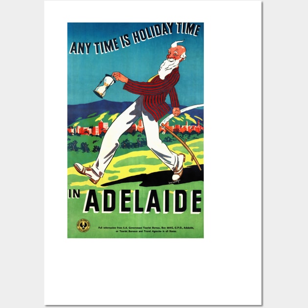 Vintage Travel Poster Australia Adelaide Wall Art by vintagetreasure